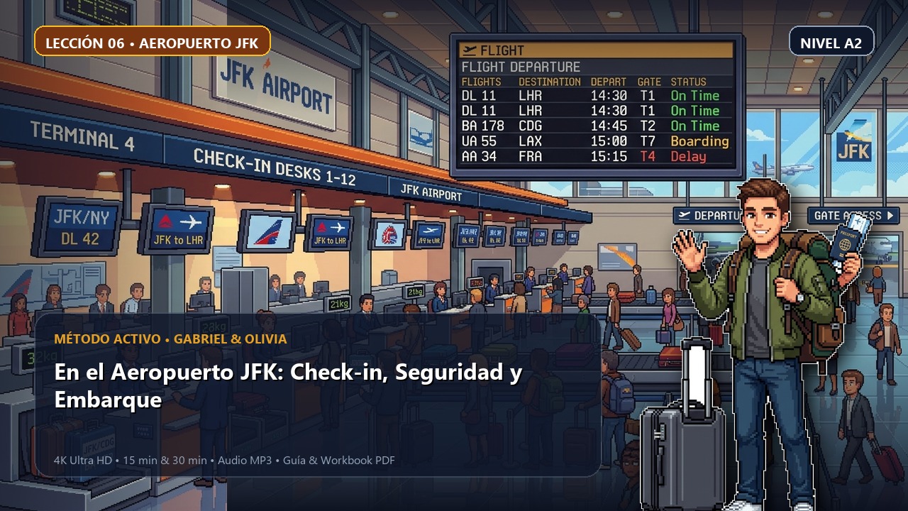 En el Aeropuerto JFK: Check-in, Seguridad y Embarque