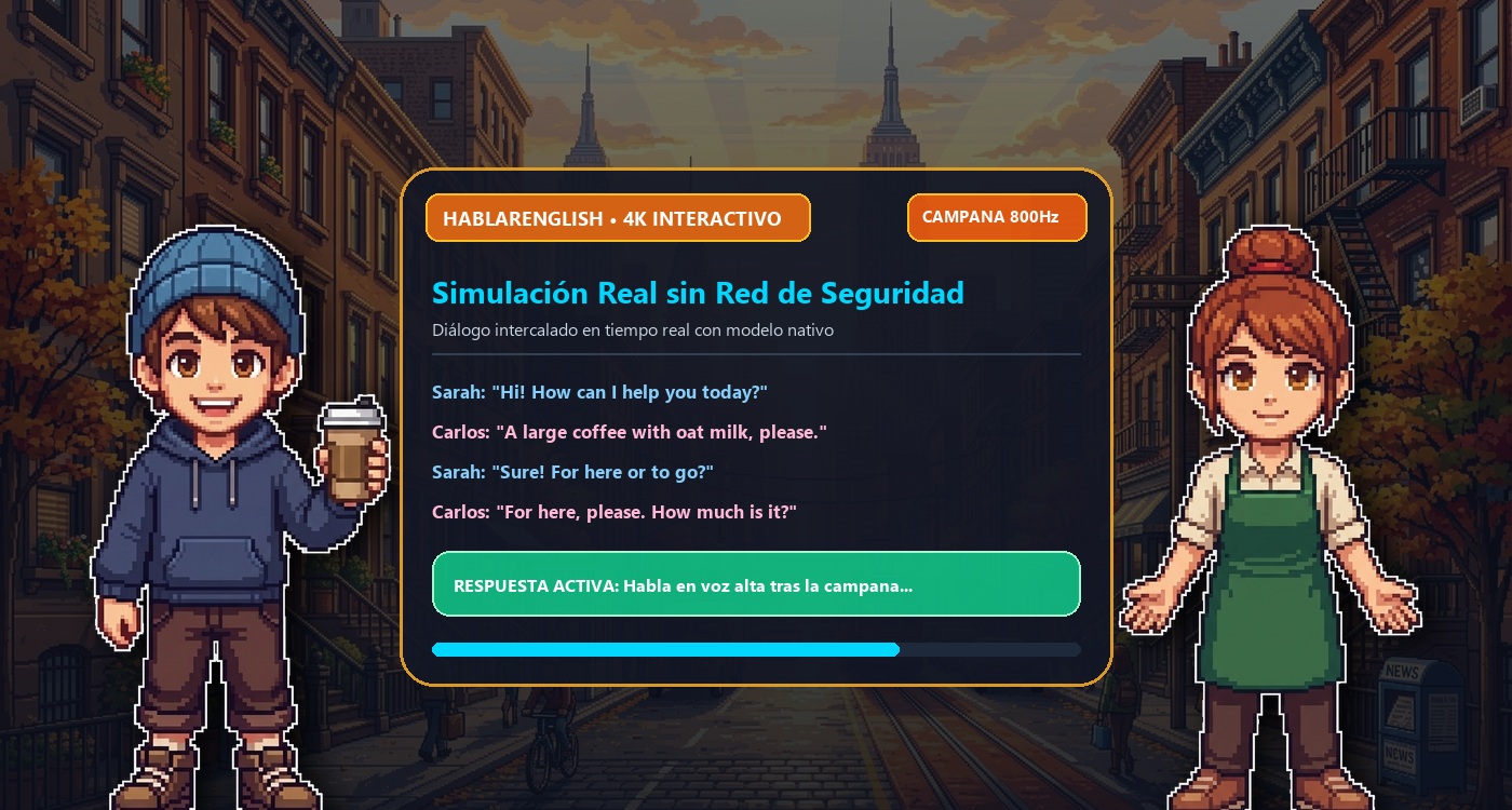 HablarEnglish Plataforma de Aprendizaje Interactivo en 4K
